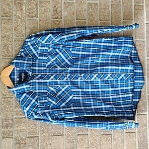 Wrangler plaid western yoke, Boy's X-large